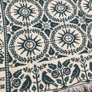 Vtg Reproduction Jacquard Throw
